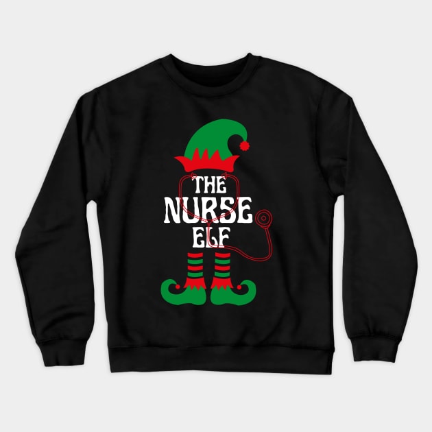 THE NURSE ELF Crewneck Sweatshirt by ZhacoyDesignz